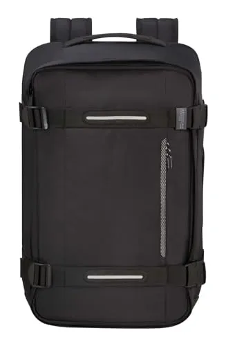 American Tourister Urban Track - 55 cm Reise-Rucksack, 44 L, Schwarz, mit integriertem Flaschenhalter und speziellem Laptopfach für mehr Komfort