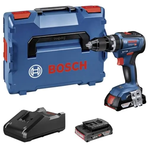 Bosch Professional GSB 18V-55 Akku-Schlagschrauber - Akkuschrauber GSB 18V-55 mit bürstenlosem Motor, 55 Nm Leistung und robustem Metallbohrfutter – ideal für effizientes Arbeiten in Holz, Metall und Mauerwerk.