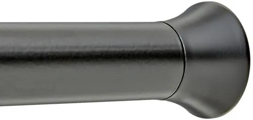 Amazon Basics Verstellbare Duschvorhang-Spannstange, 198 bis 274 cm, Schwarz