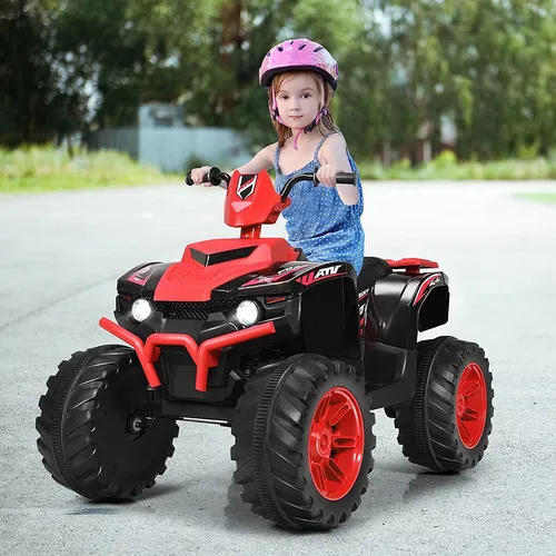 COSTWAY 12V Elektro Kinderquad mit Scheinwerfer & Musik