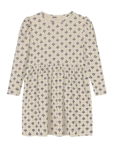 NAME IT Mädchen Nmfonine Ls Dress Bf, Peyote Melange, 104 in rot von NAME IT