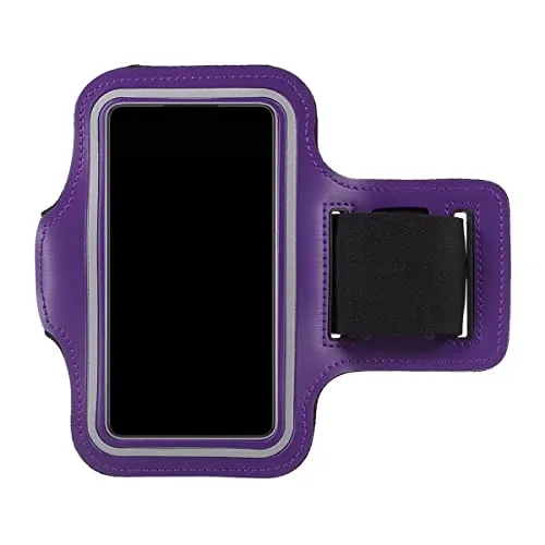 CoverKingz Universal Sportarmband Handy Tasche - für alle Smartphones von 5,9-6,5 Zoll - Armtasche mit Schlüsselfach - Laufarmband Joggen - Sport Handyhülle Lila