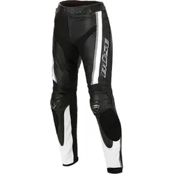Büse Mille Motorrad Lederhose, schwarz-weiss, Größe 46 - Motorradhose aus robustem 1,2 - 1,4 mm starkem Rindsleder, mit atmungsaktivem Netzinnenfutter und elastischen Einsätzen für optimalen Tragekomfort.