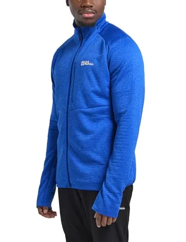 Jack Wolfskin Taiga FZ M - Funktionsjacke für aktive Outdoor-Abenteuer - Funktionsjacke mit durchgehendem Reißverschluss, Daumenschlaufen und mehreren Taschen, ideal für Sport und Freizeit.