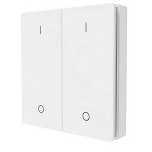 DIW-Funk DWS-22 eleganter 2-Fach Funk Wandsender Serien Wandschalter Taster zum Schalten und Dimmen kabellose Montage