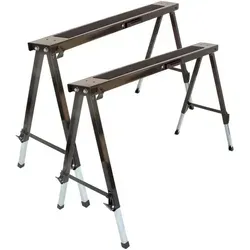 Arbeitsbock höhenverstellbar, Klappbock 2x 2er Set mit Anti-Rutsch-Auflage