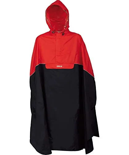 PRO-X elements TRENTO Rad-Poncho zweifarbig I Regenponcho mit Kapuze, reflektierenden Paspeln & verschweißten Nähten I Damen & Herren Regencape