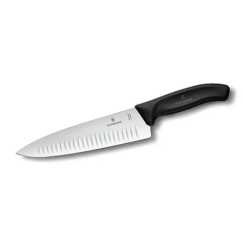 Victorinox Tranchiermesser Swiss Classic 6.8083.20 - Tranchiermesser mit 20 cm Edelstahlklinge und ergonomischem Kunststoffgriff, ideal für präzises Schneiden von Fleisch. Swiss Made - höchste Schweizer Qualität und langlebig.