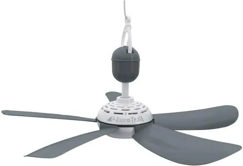 Faltbarer Deckenventilator - 230V - 55 cm Durchmesser - Praktischer Deckenventilator für Camping & Outdoor, faltbar und platzsparend, sorgt für angenehme Frische mit 272 Umdrehungen pro Minute.