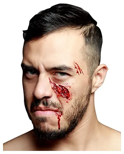 Horror Fleischwunde aus Latex für Halloween