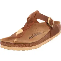 Birkenstock Gizeh Braided 1021355 - Trendige Zehentrenner in Braun (43/cognac) - Stylische Birkenstock Gizeh Braided für Damen in cognac. Mit anatomischem Korkfußbett und weicher Ledersohle für hohen Tragekomfort. Ideal für warme Tage und besondere Anlässe.