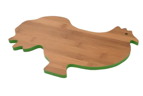 Bambus Schneidebrett Huhn Brotzeitbrett Küchenbrett Holzbrett Stullenbrett Deko
