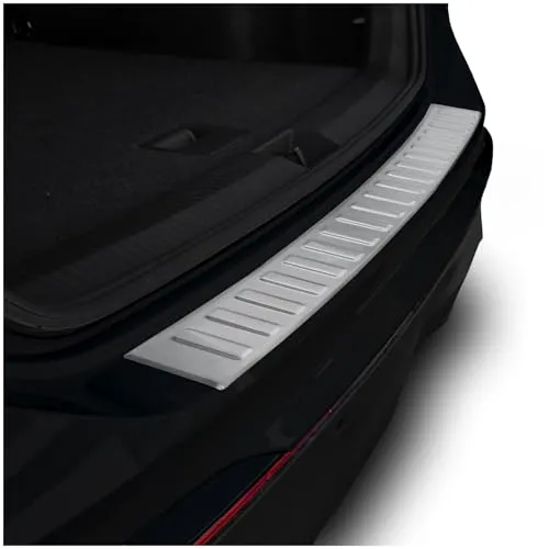 teileplus24 L765 Ladekantenschutz V2A Edelstahl kompatibel mit VW Tiguan 3 Typ CT1 2024- Abkantung, Farbe:Silber gebürstet