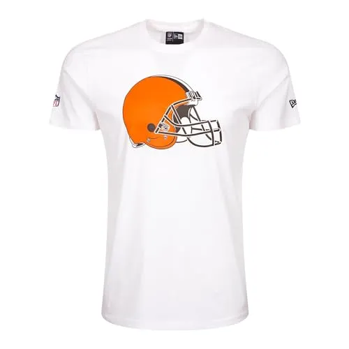 New Era NFL Cleveland Browns Team Logo T-Shirt - Weiß XL - Sportfan T-Shirt für Cleveland Browns-Fans, offizielles NFL Lizenzprodukt mit hochwertigem Teamlogo-Print und gesticktem NFL Shield für echten Fan-Stil.