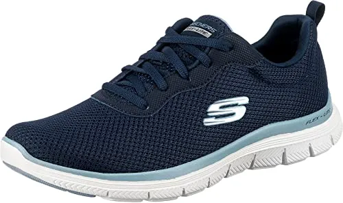 Skechers Damen Flex Appeal 4.0 Brilliant View Sneaker - Damen-Sneaker mit stoßdämpfender Flex-Lite Zwischensohle und extrem flexibler Gummilaufsohle für optimalen Komfort und Flexibilität.