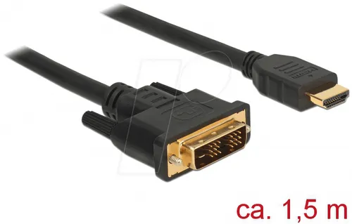 DELOCK 85583 - Delock Kabel DVI 18+1 Stecker > HDMI-A Stecker 1,5 m