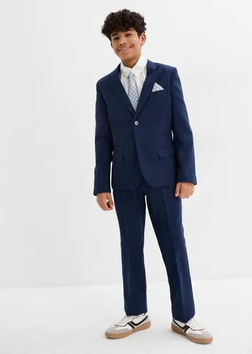 bonprix 4-teiliges Anzug Set in Blau mit verstellbarem Bund in blau von bonprix