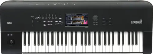 Korg Nautilus 61 AT Digitaler Synthesizer - Synthesizer mit 61 halbgewichteten Tasten, 9 Syntheseverfahren und 16 Effektprozessoren. Ideal für kreative Musiker, die vielfältige Klänge und eine intuitive Bedienung schätzen.