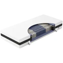 Taschenfederkernmatratze King Ortho Luxe Hypersoft – Partner Matratze (H2 oder H3) - Matratzen für optimalen Schlafkomfort, 30 cm hoch mit 7 Liegezonen, ideal für Seitenschläfer und Allergiker, in verschiedenen Härtegraden erhältlich.