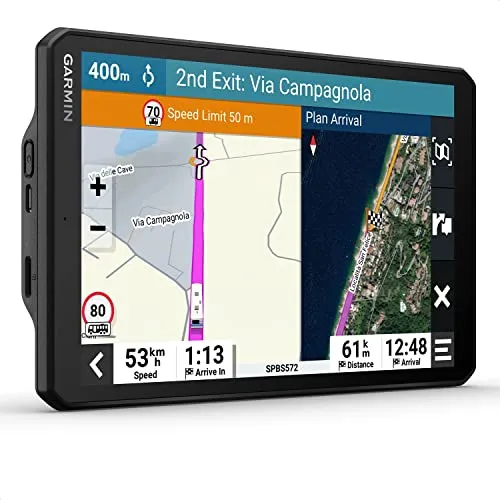 GARMIN CAMPER 895 MT-D - 8,0 Zoll Navigationsgerät für Camper, inklusive DAB+ Verkehrsinformationen und Sprachsteuerung für sicheres Fahren