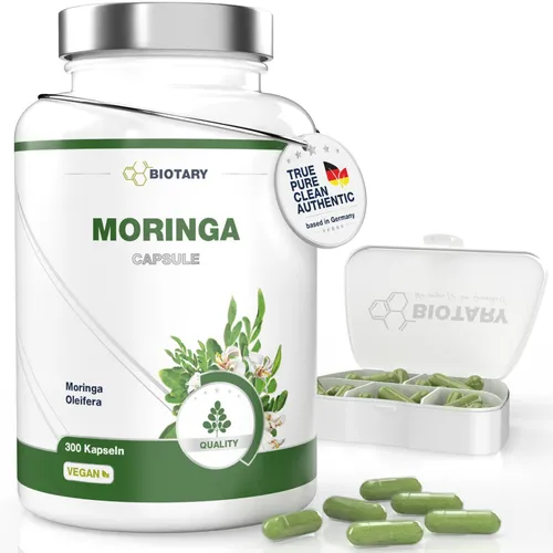 MORINGA 300 Kapseln a 600mg, 3-4 Monatsvorrat, INCLUSIVE KAPSELBOX