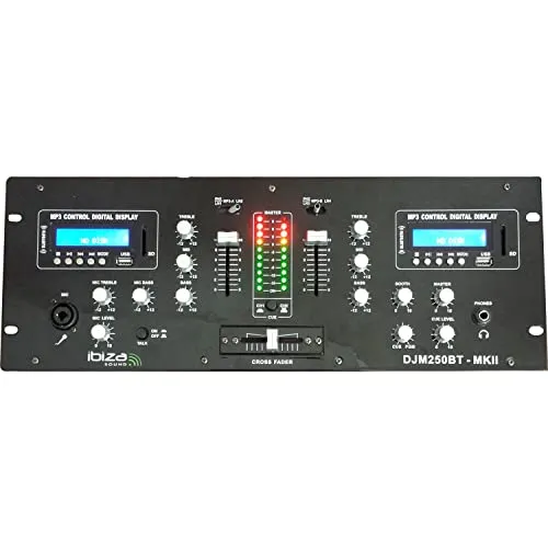 Produktbild Ibiza 15-2381 2-Kanal DJ Mischpult mit USB, SD und Bluetooth