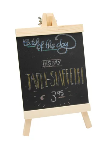 Tafel-Staffelei für Kreide - Kleine Kreidetafel zum aufstellen zum beschriften