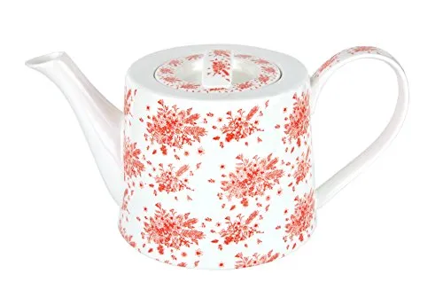 MamboCat Teekanne Blumensträuße - 1,25 L Diamantporzellan - Elegante Teekanne mit floralen Motiven, 1,25 L, aus hochwertigem Brillantporzellan. Ideal für Teeliebhaber, um Aromen perfekt zu entfalten. Spülmaschinen- und mikrowellengeeignet – ein stilvolles Geschenk für Kunst- und Blumenfreunde.