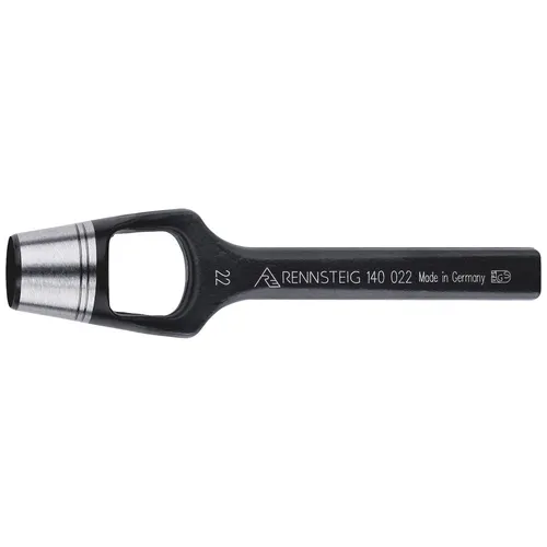 Rennsteig Henkellocheisen (Ø 22 mm, Locheisen, Lochstanzer, Stanzer für Gummi, Leder, Filz, Kunststoff, Kork, Stoff, Stanzwerkzeug) 1400220