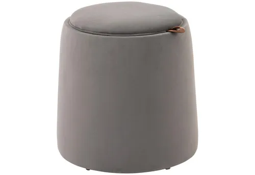 furnicato Hocker 2-in-1 Samtoptik mit Stauraum, Φ44x47,5 cm, Grau (1 St) - Vielseitiger Hocker in edler Samtoptik mit praktischem Stauraum für Ihr Zuhause. Ideal für zusätzlichen Sitzplatz und Aufbewahrung. Perfekt für jedes Wohnambiente!