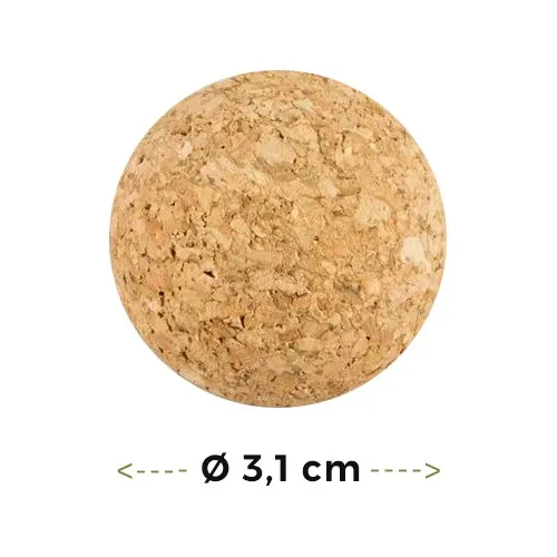 Kickerbälle aus Kork 10er-Set | Natur Korkball Ø 31 mm für Tischkicker