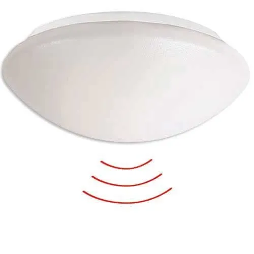 Beg Luminaires Wand-/Deckenleuchte, 60 W, E27, mit Bewegungsmelder, Weiß