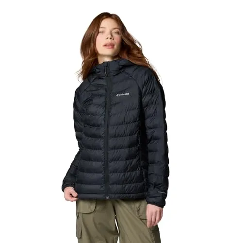Columbia Powder Lite II Kapuzenjacke für Damen - Funktionsjacke mit wärmereflektierendem Futter und wasserabweisendem Stoff; Ideal für kalte Abenteuertage, schützt vor Nässe und hält warm dank innovativer Omni-Heat-Technologie.