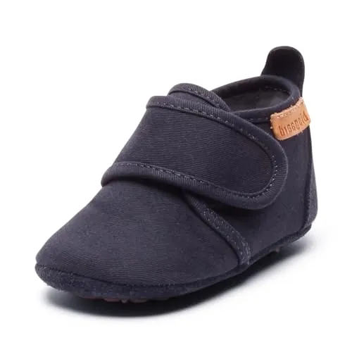 Bisgaard Baby Baumwolle Navy - Größe EU 20 - Hausschuhe aus weichem Textil mit praktischem Klettverschluss, ideal für Kinderfüße und perfekten Halt. Bequeme und stilvolle Begleiter für drinnen.