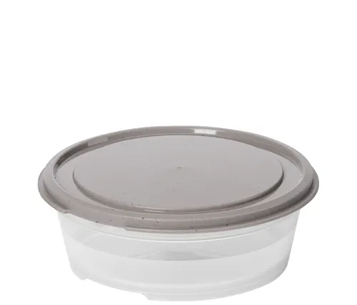 smartstore Frischhaltedose rund 0,3 L grau / transparent
