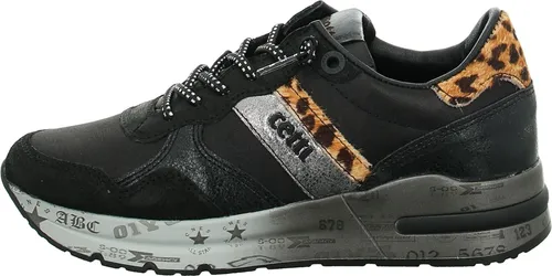 Cetti Adult Master-Artikel C1274 Saturno CUMF Black - Damen-Sneaker - Hochwertige Leder-Damen-Sneaker in Schwarz, ideal für stilvolle Freizeitlooks und optimalen Tragekomfort.
