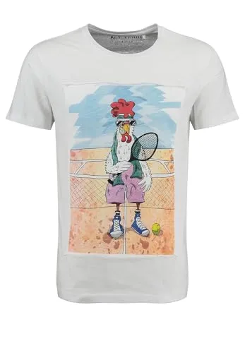 Key Largo T-Shirt mit Tennis-Chicken Print - Modisches T-Shirt in 3XL mit stylischem Druckdesign. Aus 100% Baumwolle für ein angenehmes Tragegefühl. Ideal für Sport und Freizeit!