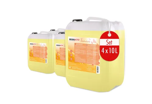 Höfer Chemie Summer Weichspüler 4x10L - Vegane Waschmittel-Alternative mit sommerfrischem Duft, reduziert statische Aufladung und verkürzt die Trockenzeit für energieeffizientes Waschen.
