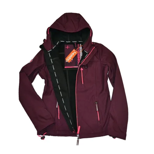 Superdry Damen Softshelljacke Windtrekker Hooded (XS) - Funktionsjacken für Damen, winddicht und vielseitig einsetzbar, ideal für Outdoor-Aktivitäten und Freizeit.