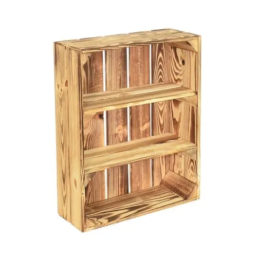 CHICCIE 2 Set Holzregal Schmalhanz 50x40x15cm - Hell Geflammt - Praktisches 2er Set Gewürzregale aus nachhaltigem Kieferholz. Leicht umzustellen und erweiterbar, ideal für eine stilvolle Aufbewahrung Ihrer Gewürze. Hochwertige Verarbeitung sorgt für Stabilität und einen sicheren Stand.