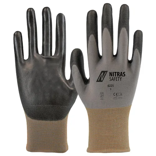NITRAS® Arbeitshandschuhe 6225 11 grau 6225-1210-11