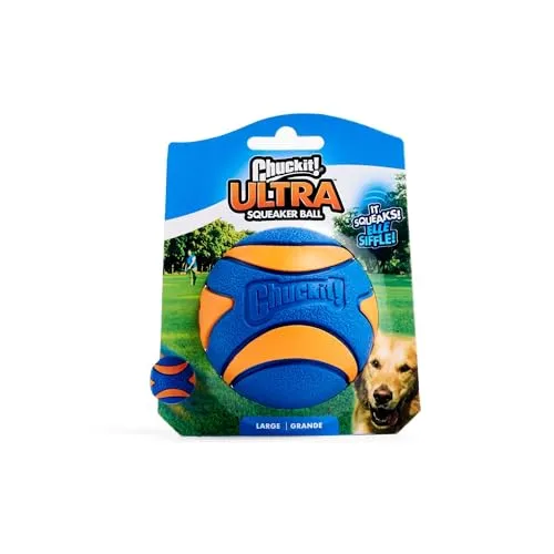 Chuckit! CH52069 Ultra Squeaker Ball Large - strapazierfähiges Hundespielzeug mit Signalton, perfekt für aktives Spielen und einfach zu reinigen