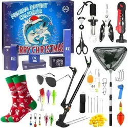 Adventskalender 2025 24 Tage Angelzubehör Angler Geschenk für Männer