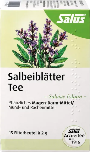 Salbeiblätter Arzneitee Salviae folium Salus, 15 St FBE
