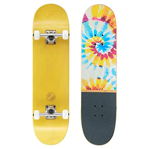 Komplett Skateboard von BTFL, ABEC 9 Kugellager, kanadischer Ahorn + Cooles Griptape, 8.125“ Board für Anfänger, Geschenke für Kinder, Skateboard für Erwachsene und Kinder ab 6 Jahre, Fusion