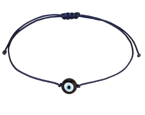 Kuzzoi Buddha Herren Armband mit Evil Eye Anhänger - Handgefertigtes Nylon-Armband für Herren, inklusive verstellbarem Knoten und Glücksbringer-Evil Eye Symbol. Perfekt als Geschenk für Männer und ideal für Surfer-Style-Outfits.