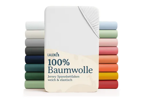 Laleni Spannbettlaken Atmungsaktives weiches und wärmendes Spannbettlaken, Baumwolle, Gummizug: rundum, (1 Stück), Kinderbett, Spielgitter, Wiege oder Stubenwagen mit Rundumgummizug