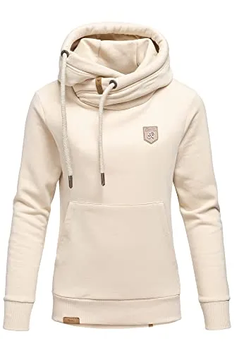 REPUBLIX Damen Kapuzenpullover Sweatjacke Pullover Hoodie Sweatshirt RD-001 Beige 3XL