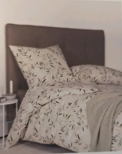 Janine Bettwäsche Davos, Grün-Grau, 155x220 cm - Bettwäsche aus hochwertiger Baumwolle, Oeko-Tex® zertifiziert, schadstoffgeprüft und atmungsaktiv für besten Schlafkomfort. Die weiche Biber-Oberfläche ist ideal für die kalte Jahreszeit.