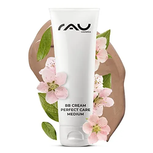 RAU Cosmetics Getönte Gesichtscreme BB Cream Perfect Care - Gesichtscreme mit 5in1 Funktion: vereint Make-Up & Hautpflege, beruhigt die Haut, perfektioniert den Teint und schützt vor UV-Strahlen.